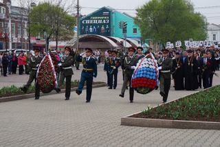 Митинг, посвященный 69 годовщине Великой Победы, состоялся в Уссурийске