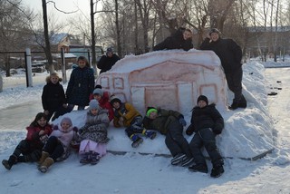 В Уссурийске сотрудники ГИБДД провели конкурс «Снежные фигуры о ПДД»