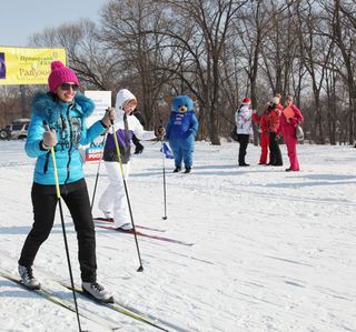 Уссурийцы поддержали Всероссийскую акцию «Лыжня России - 2015»