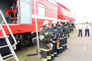 Современный пожарный поезд будет нести службу на станции Уссурийск