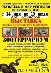 Посетите зоотеррариум бесплатно!