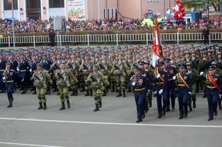 Грандиозный парад в честь Великой Победы прошел в Уссурийске