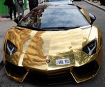 На улицах Парижа был замечен золотой Lamborghini Aventador за 6.000.000$