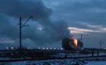 В Уссурийске сгорел рефрижераторный вагон