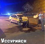 Автомобиль такси превратился в груду металла в Приморье