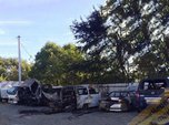 В Уссурийске на автостоянке сгорели шесть автомобилей