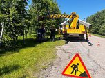 В селе Красный Яр начали монтировать уличное освещение