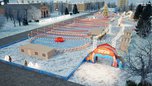 На центральной площади города началось строительство новогоднего городка