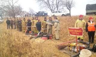 Тренировка добровольных-пожарных дружин прошла в Уссурийском городском округе