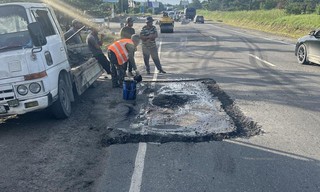 Ямочный ремонт дорог продолжается в Уссурийске