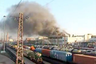 В депо локомотивно-ремонтного завода в Уссурийске произошёл пожар